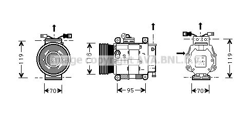 AVA QUALITY COOLING Kompresors, Gaisa kond. sistēma FTK081